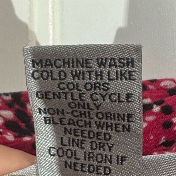 Catherines 4X Pink Floral Tunic Blouse Rayon Boho 3/4 Sleeve Plus Size Top - Picture 8 of 8